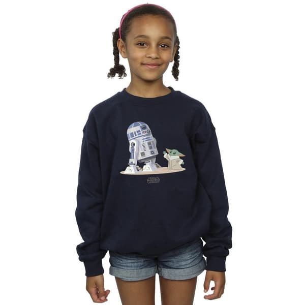 Star Wars Sweatshirt med R2D2 och Grogu från The Mandalorian för flickor