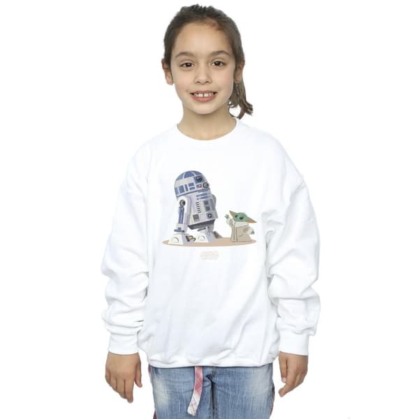 Star Wars Sweatshirt med R2D2 och Grogu från The Mandalorian för flickor