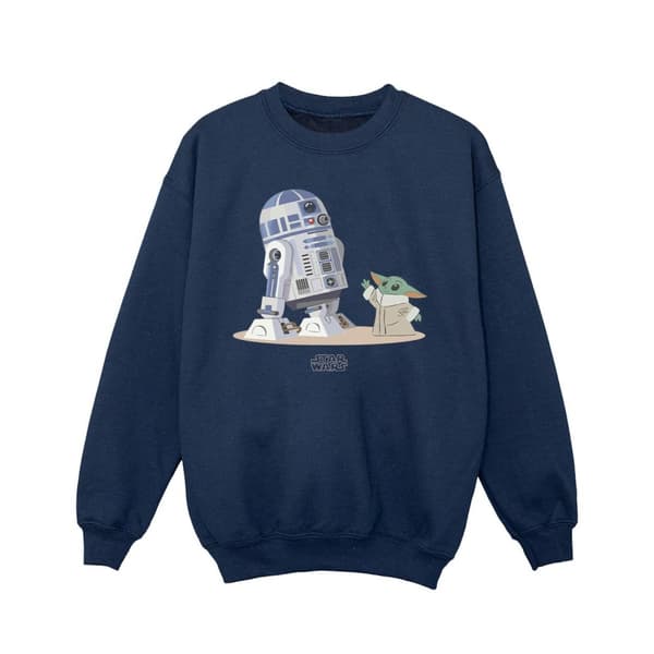 Star Wars Sweatshirt med R2D2 och Grogu från The Mandalorian för flickor