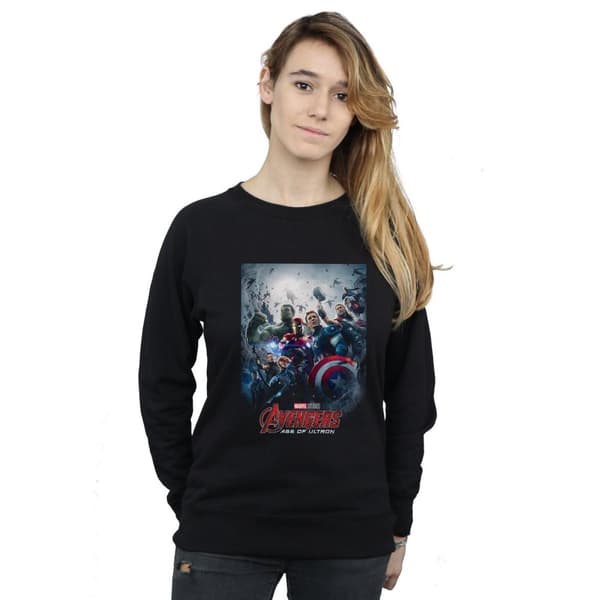 Marvel Studios Dam/kvinnor Avengers Age Of Ultron Poster Sweatshirt