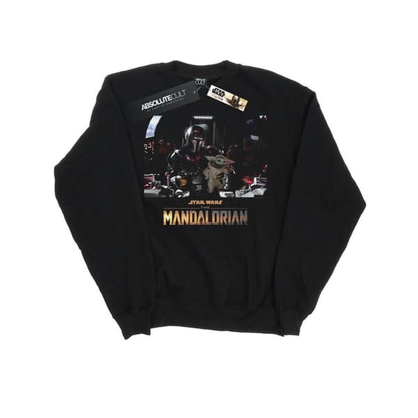 Star Wars Girls The Mandalorian - Sweatshirt med barn ombord
