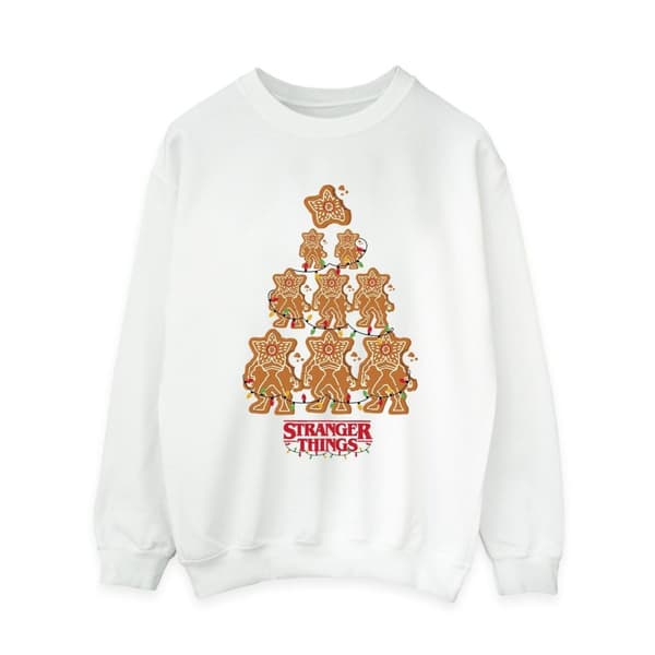 Netflix Sweatshirt med pepparkakor från Stranger Things - dam/dam White 4XL