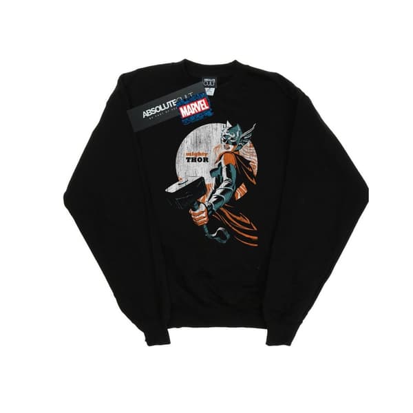 Marvel Girls The Mighty Thor Propaganda Sweatshirt med tryck Black 12-13 Years