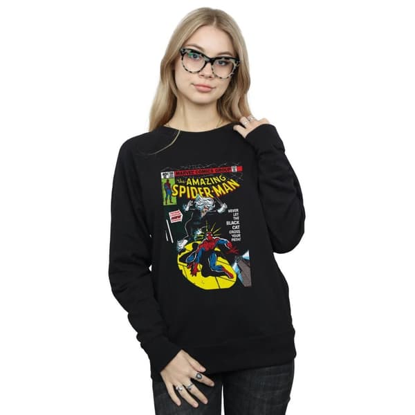Marvel Womens/Ladies Spider-Man Black Cat Cover Sweatshirt