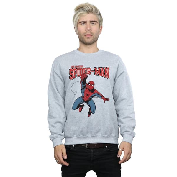 Marvel Mens Spider-Man Leap Sweatshirt