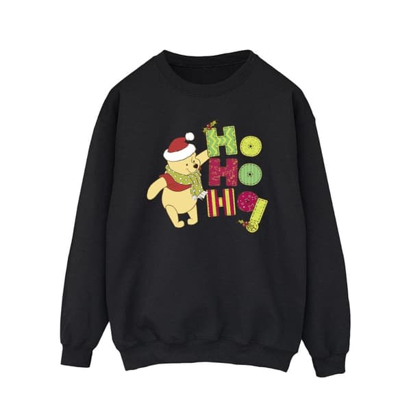 Disney Mens Winnie The Pooh Ho Ho Ho Scarf Sweatshirt