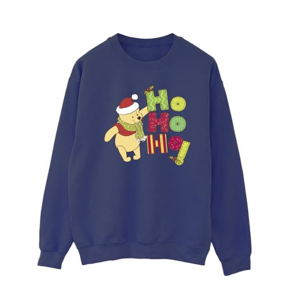 Disney Mens Winnie The Pooh Ho Ho Ho Scarf Sweatshirt