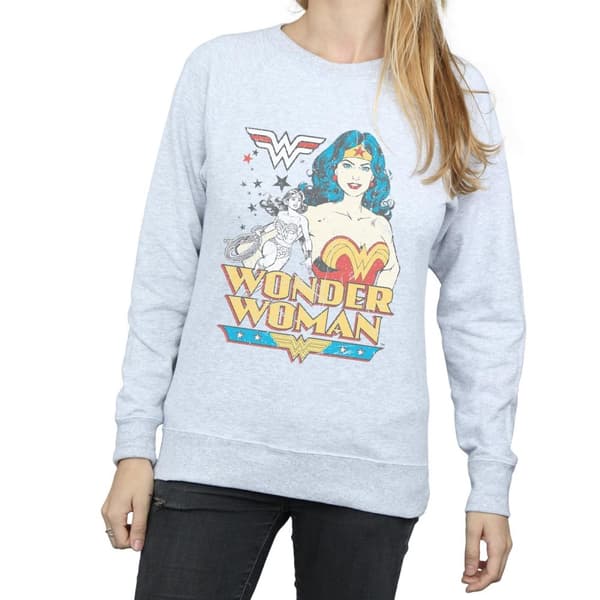DC Comics Womens/Ladies Wonder Woman Posing Sweatshirt