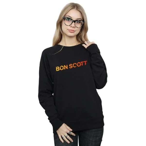 Bon Scott Sweatshirt med Shattered-logga - dam/dam