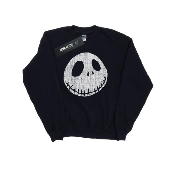 Disney Womens/Ladies Nightmare Before Christmas Jack Cracked Face Sweatshirt