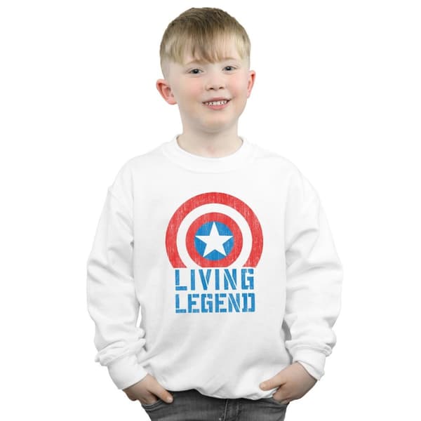 Marvel Sweatshirt med levande legend från Captain America för pojkar