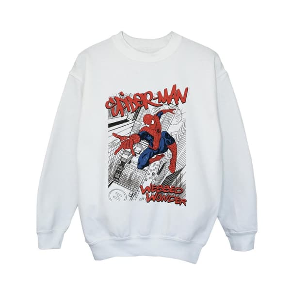 Marvel Boys Spider-Man Sketch City Sweatshirt