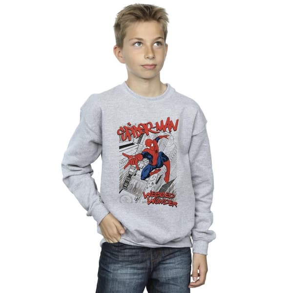 Marvel Pojkar Spider-Man Sketch City Sweatshirt