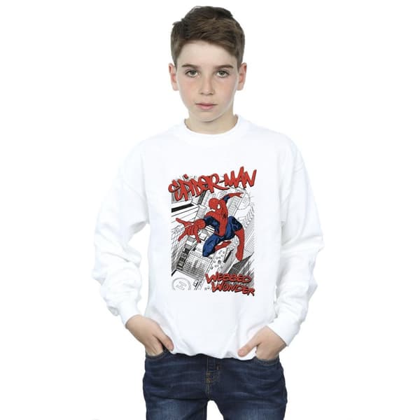 Marvel Boys Spider-Man Sketch City Sweatshirt
