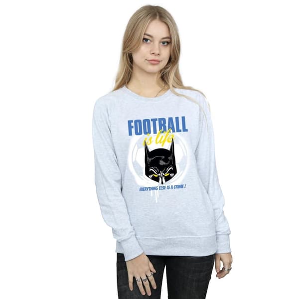 DC Comics Womens/Ladies Batman Football is Life Sweatshirt