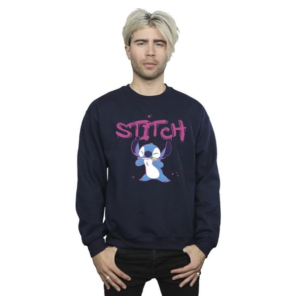 Disney Mens Lilo And Stitch Graffiti Sweatshirt