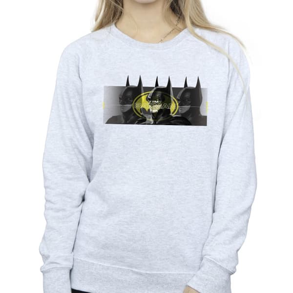 DC Comics Womens/Ladies The Flash Batman Portraits Sweatshirt