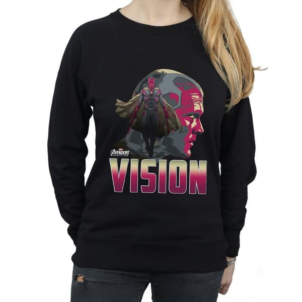 Marvel Dam/kvinnor Avengers Infinity War Vision Character Sweatshirt