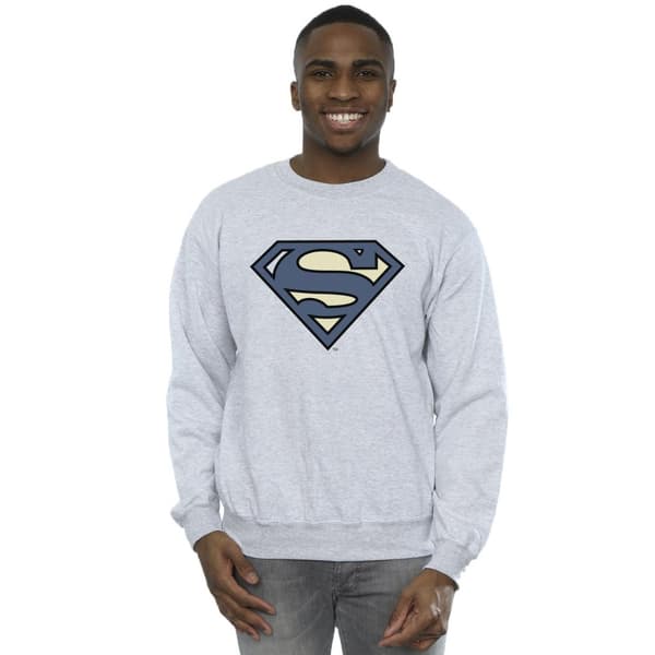 DC Comics Mens Superman Indigo Blue Logo Sweatshirt