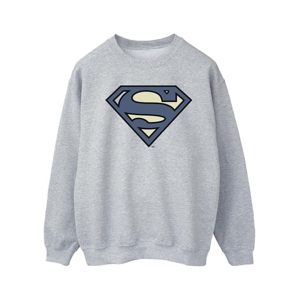 DC Comics Mens Superman Indigo Blue Logo Sweatshirt