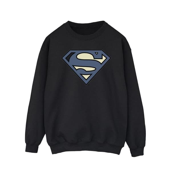 DC Comics Mens Superman Indigo Blue Logo Sweatshirt