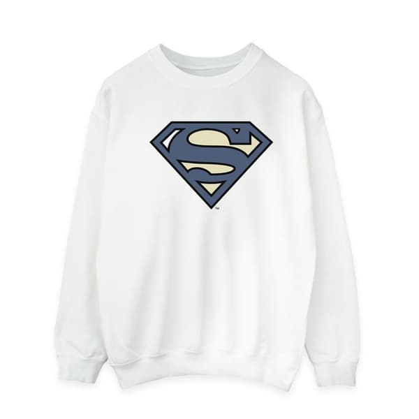 DC Comics Mens Superman Indigo Blue Logo Sweatshirt