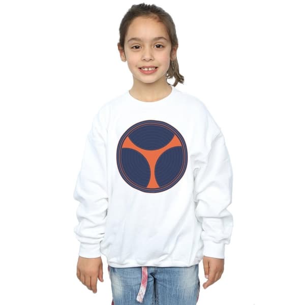 Marvel Girls Black Widow Movie Taskmaster Distressed Shield Sweatshirt