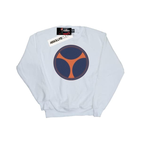 Marvel Girls Black Widow Movie Taskmaster Distressed Shield Sweatshirt