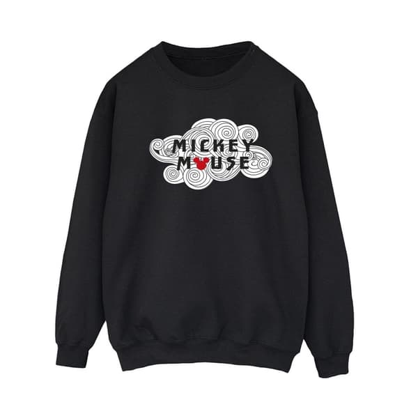 Disney Womens/Ladies Mickey Mouse Swirl Logo Sweatshirt