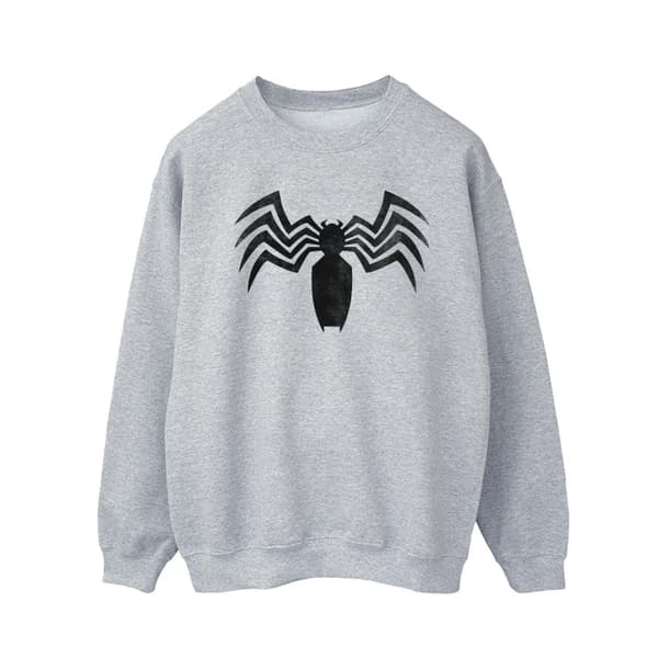 Marvel Mens Venom Spider Logo Emblem Sweatshirt