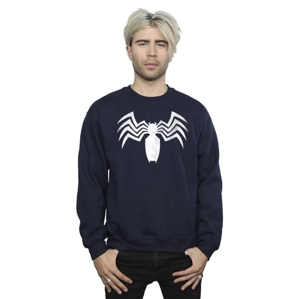 Marvel Venom Spider - Sweatshirt med logotyp och emblem för herrar