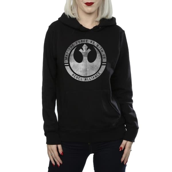 Star Wars Womens/Ladies Rogue One May The Force Be With Us Hoodie