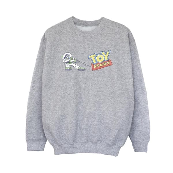 Disney Boys Toy Story Buzz Pulling Logo Sweatshirt Sports Grey 7-8 Years