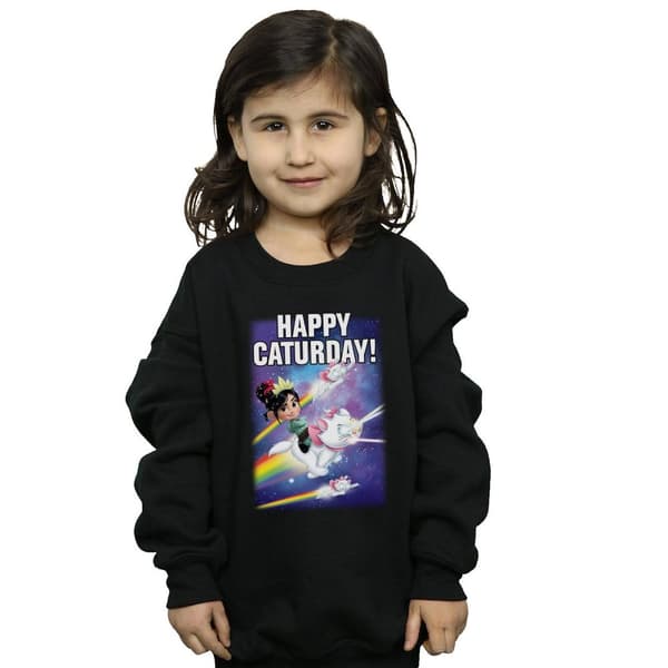 Disney Girls Wreck It Ralph Happy Caturday Sweatshirt