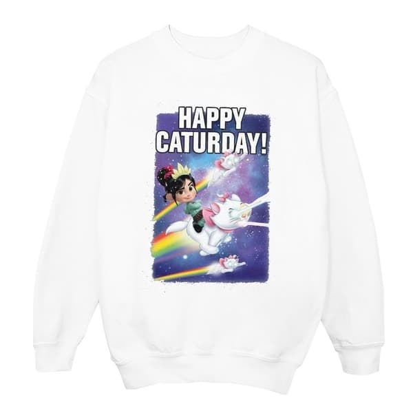 Disney Girls Wreck It Ralph Happy Caturday Sweatshirt