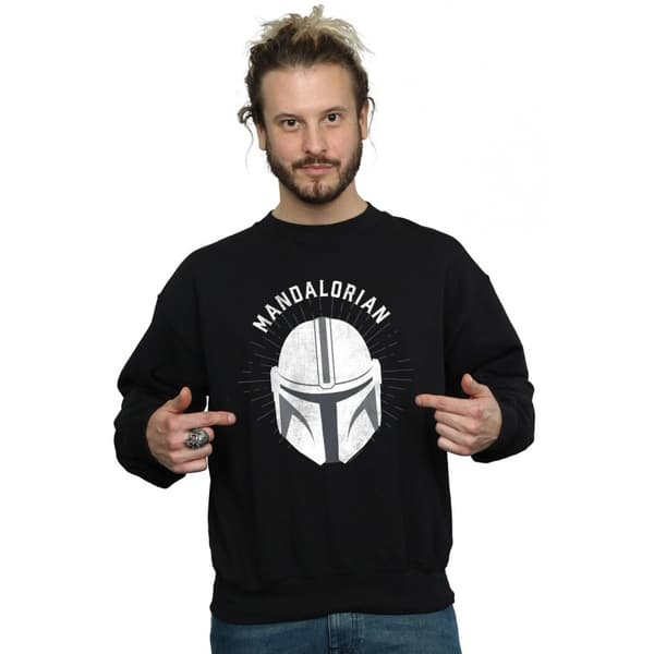 Star Wars Mens The Mandalorian Hjälm Sweatshirt