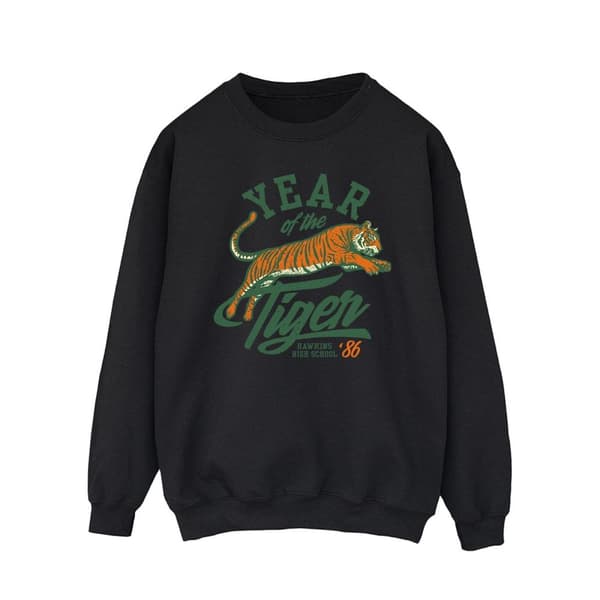 Netflix Mens Stranger Things Hawkins Year of the Tiger 86 Sweatshirt