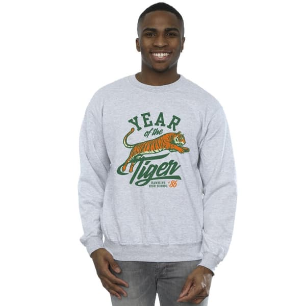 Netflix Mens Stranger Things Hawkins Year of the Tiger 86 Sweatshirt