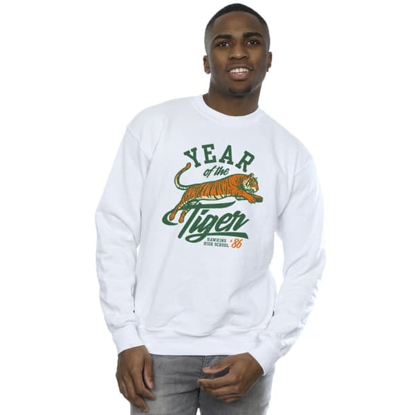 Netflix Mens Stranger Things Hawkins Year of the Tiger 86 Sweatshirt