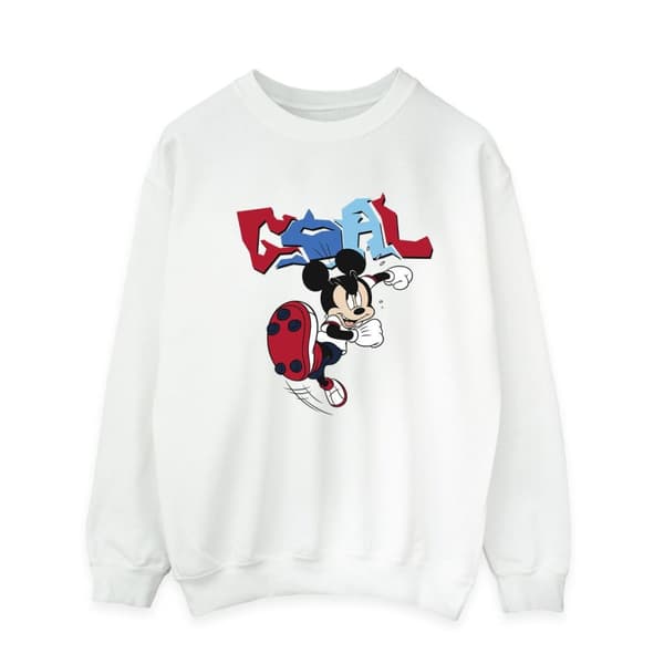Disney Mens Mickey Mouse Goal Striker Pose Sweatshirt