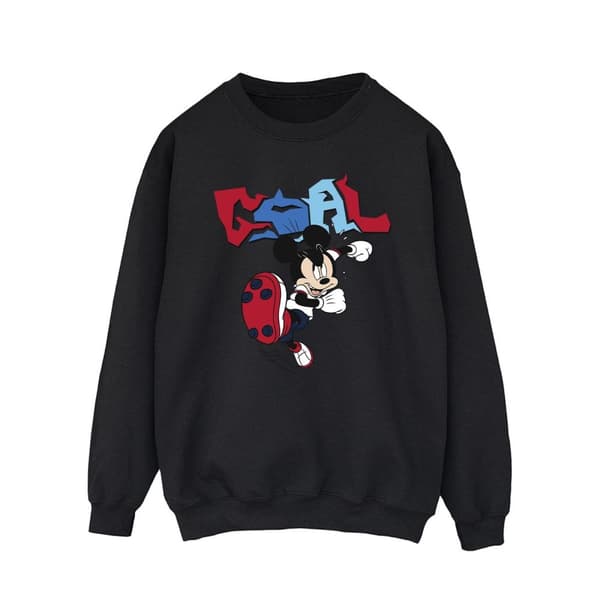 Disney Mens Mickey Mouse Goal Striker Pose Sweatshirt