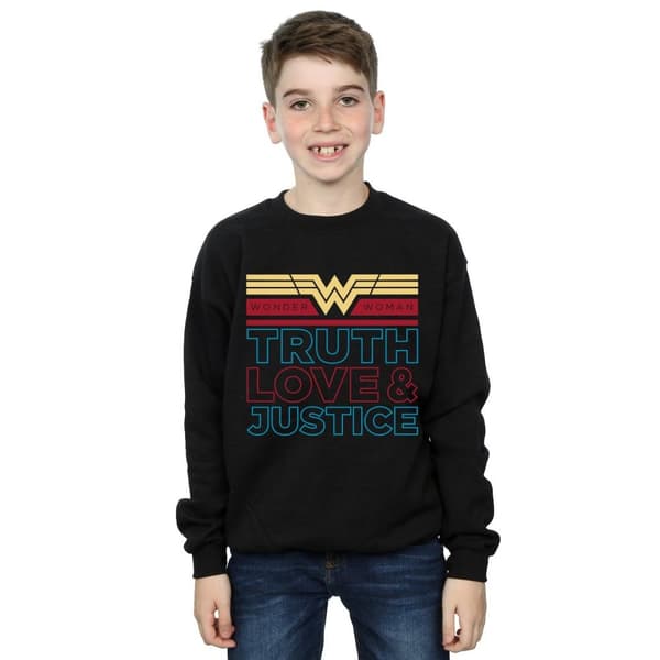 DC Comics Wonder Woman 84 Truth Love And Justice-tröja för pojkar