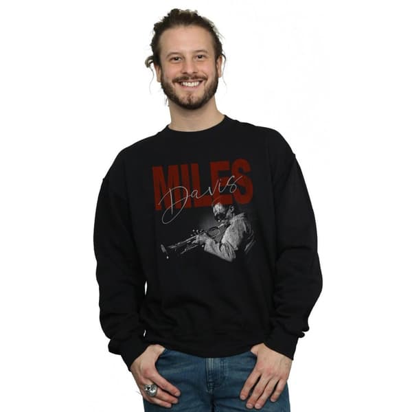 Miles Davis Sweatshirt med tryckfotografi för herrar