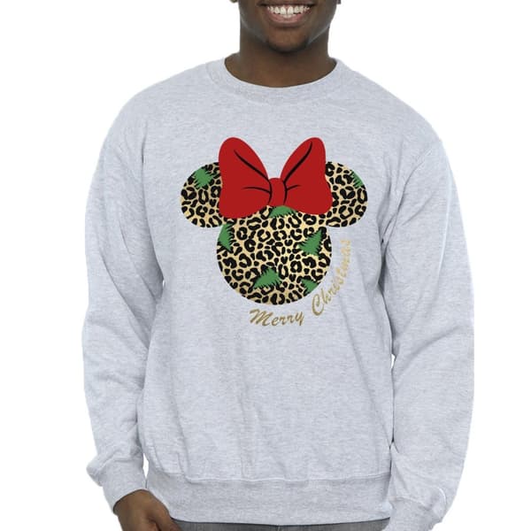 Disney Minnie Mouse Leopard Christmas Sweatshirt - herr
