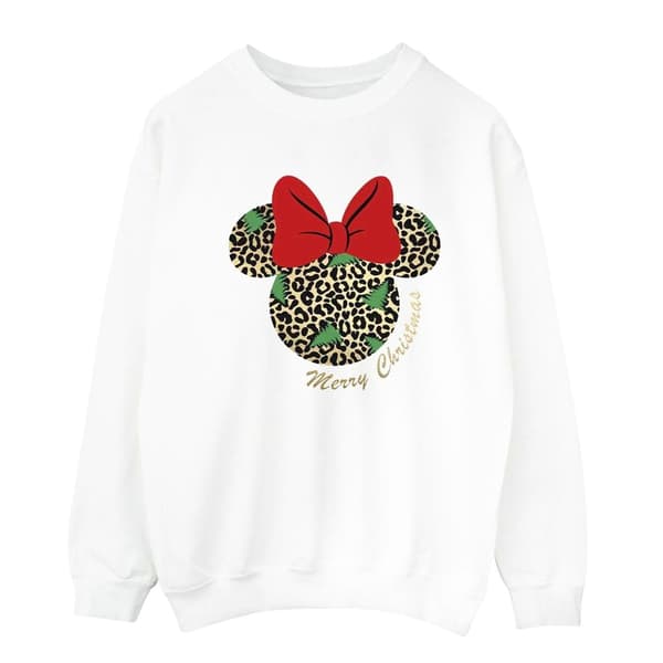 Disney Minnie Mouse Leopard Christmas Sweatshirt - herr