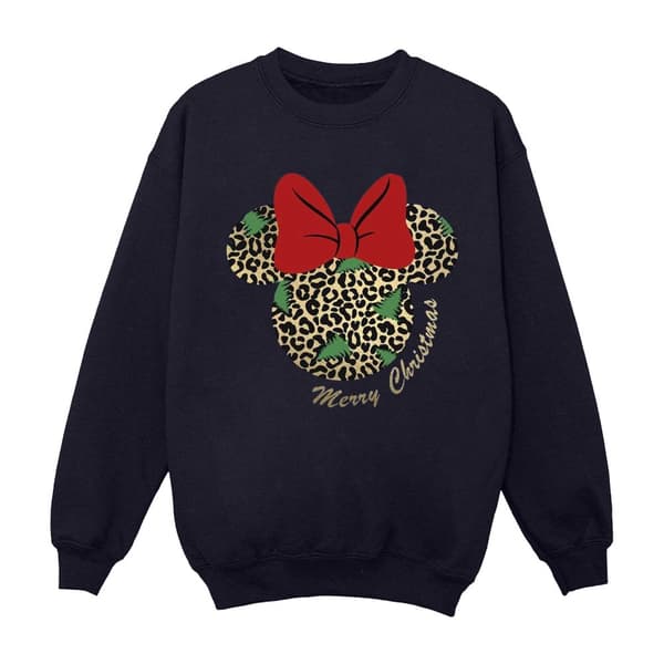 Disney Minnie Mouse Leopard Christmas Sweatshirt - herr
