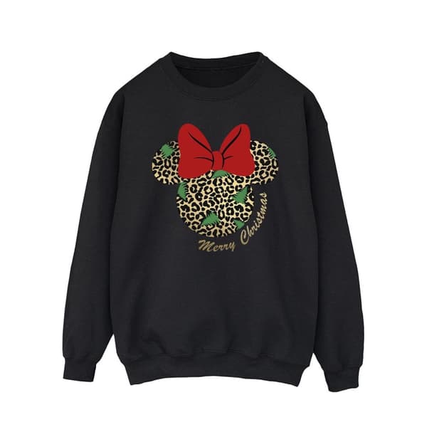 Disney Minnie Mouse Leopard Christmas Sweatshirt - herr