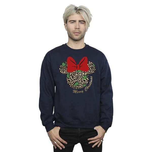 Disney Minnie Mouse Leopard Christmas Sweatshirt - herr