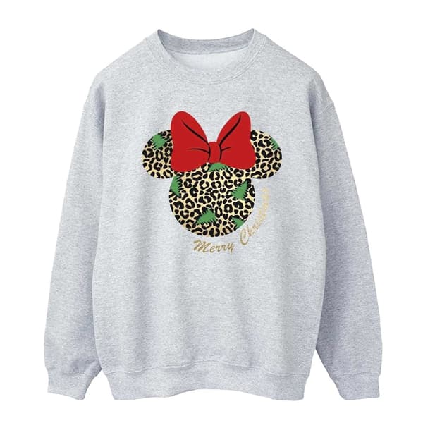 Disney Minnie Mouse Leopard Christmas Sweatshirt - herr