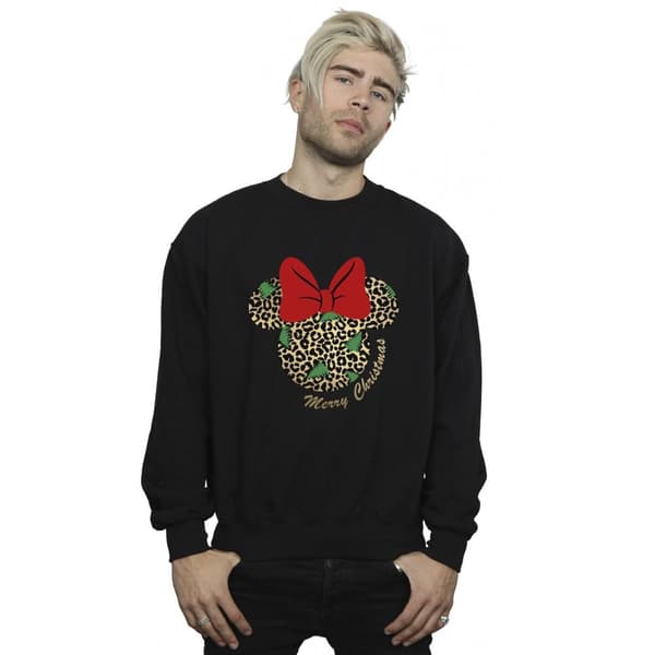 Disney Minnie Mouse Leopard Christmas Sweatshirt - herr